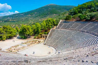 Yunanistan 'daki Epidaurus Asclepieion Antik Tiyatrosu.