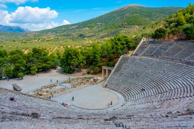 Yunanistan 'daki Epidaurus Asclepieion Antik Tiyatrosu.
