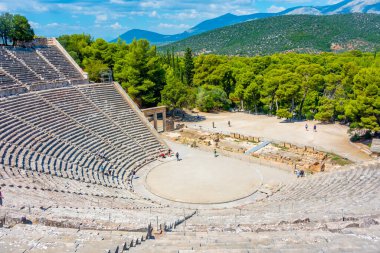 Yunanistan 'daki Epidaurus Asclepieion Antik Tiyatrosu.