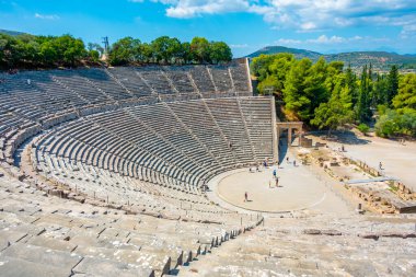 Yunanistan 'daki Epidaurus Asclepieion Antik Tiyatrosu.