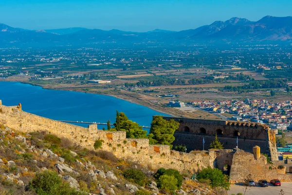 Stock image Ruins of Palamidi fortress in Greek town Nafplio.