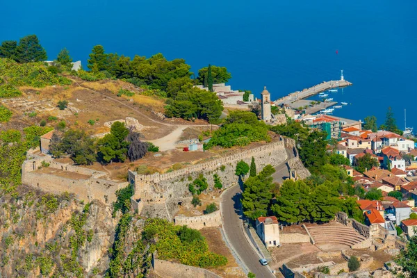 Stock image Panorama view of Akronafplia's Castle in Nafplio, Greece.