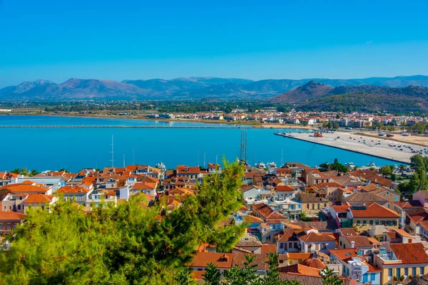 stock image Aerial view of Greek town Nafplio.