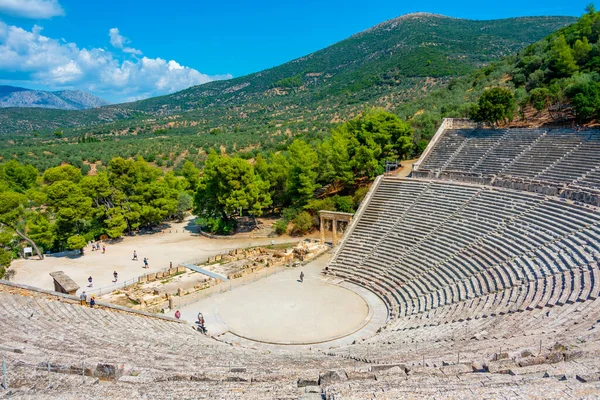 Oud Theater Aan Asclepieion Van Epidaurus Griekenland — Stockfoto