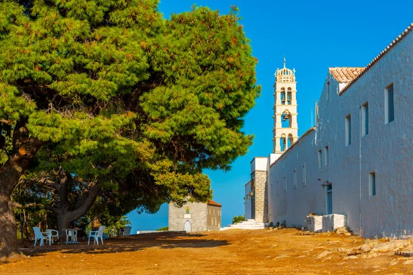 預言者エリアス修道院 ギリシャのヒドラ島 — ストック写真