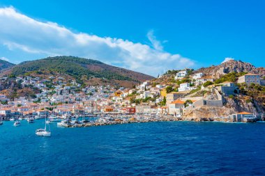 Yunan HİDRA kentinin manzarası.