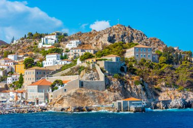 Yunan HİDRA kentinin manzarası.