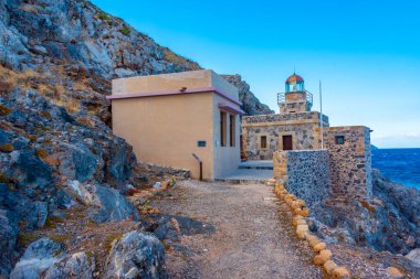 Yunanistan 'da Monemvasia Deniz Feneri.