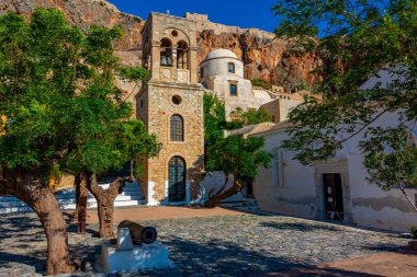 Yunan Monemvasia kentindeki Elkomenos Christos Kilisesi.