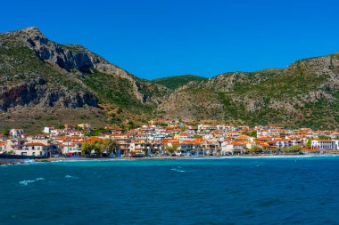Yunan kenti Gefira 'nın Panorama manzarası.