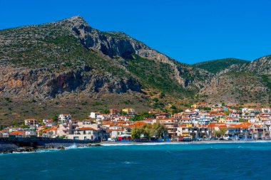 Yunan kenti Gefira 'nın Panorama manzarası.