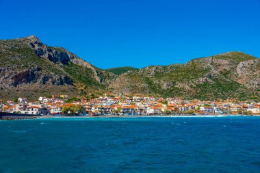 Yunan kenti Gefira 'nın Panorama manzarası.