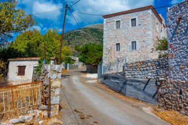 Yunanistan 'ın Mora yarımadasındaki Driakos köyü.