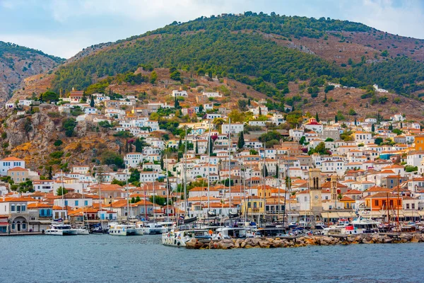 Vista Del Puerto Hydra Grecia —  Fotos de Stock