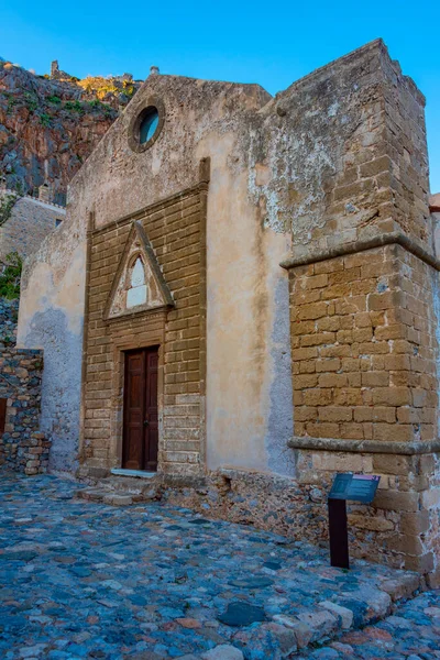Iglesia Agios Nikolaos Ciudad Griega Monemvasia —  Fotos de Stock
