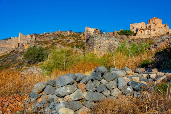 Ruins Monemvasia Castle Greece — Stock Photo, Image