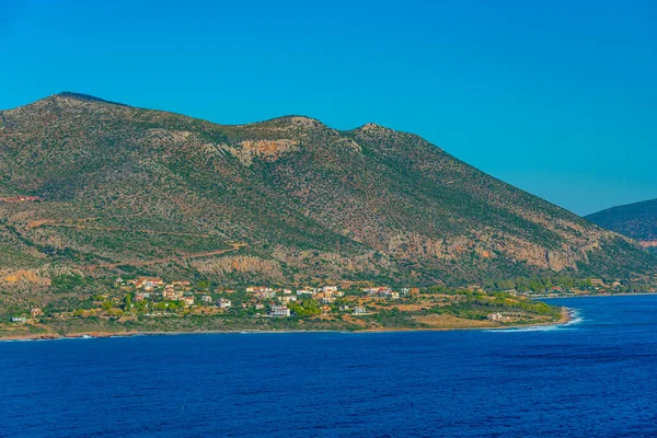 Panoramisch Uitzicht Het Strand Pori Het Schiereiland Peloponnesos Griekenland — Stockfoto