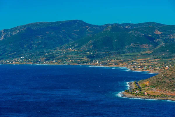 Panoramablick Auf Die Griechische Küste Bei Gefira — Stockfoto
