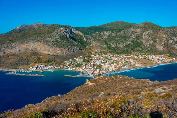 Panorama Vista Cidade Grega Gefira — Fotografia de Stock