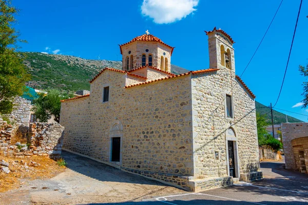 Kościół Miejscowości Mani Varvaka Grecja — Zdjęcie stockowe