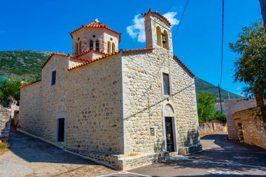 Yunanistan 'ın Varvaka kentindeki Mani köyündeki kilise.