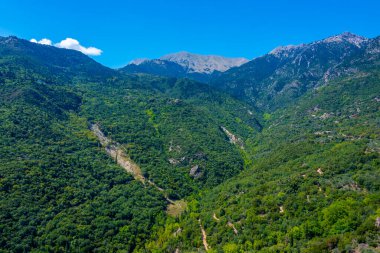 Yunanistan 'daki Moreloponese yarımadasında Langada geçidi.