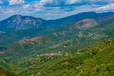 Yunanistan 'daki Moreloponese yarımadasında Langada geçidi.