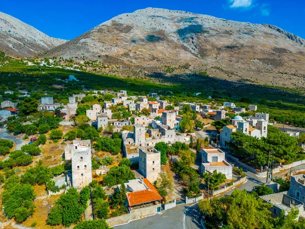 stock image Aerial view of Kita village at Peloponnese peninsula in Greece.