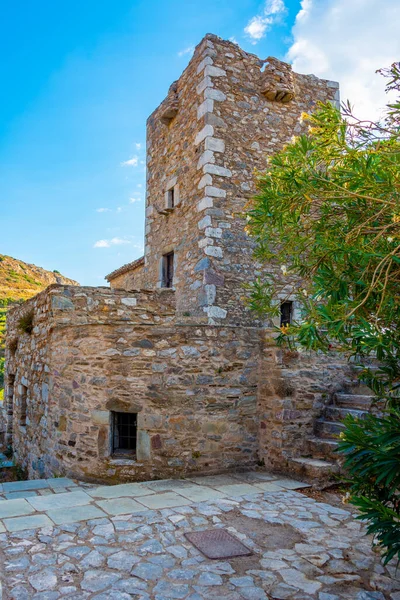 stock image Vathia village at Peloponnese peninsula in Greece.