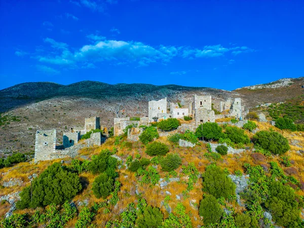 Πανόραμα Θέα Χωριό Βαθιά Στην Πελοπόννησο — Φωτογραφία Αρχείου