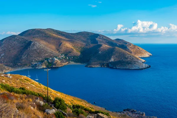 Panorama Utsikt Över Stranden Marmari Grekland — Stockfoto