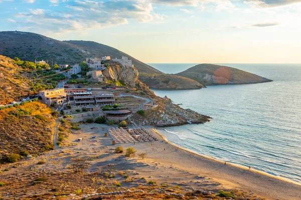Vista Panoramica Della Spiaggia Marmari Grecia — Foto Stock
