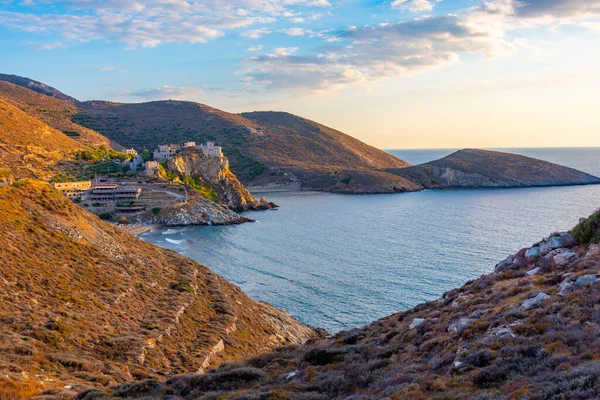 Panorama Utsikt Över Stranden Marmari Grekland — Stockfoto