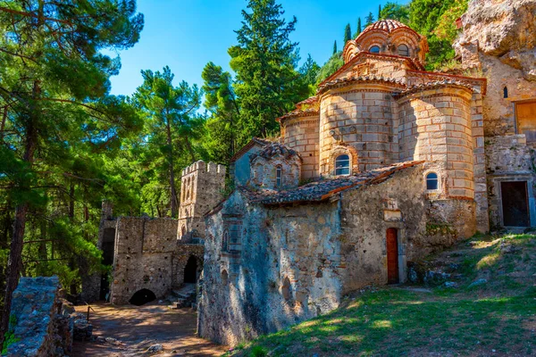 Szűz Mária Perivleptos Mystras Kolostor Régészeti Lelőhely Görögországban — Stock Fotó