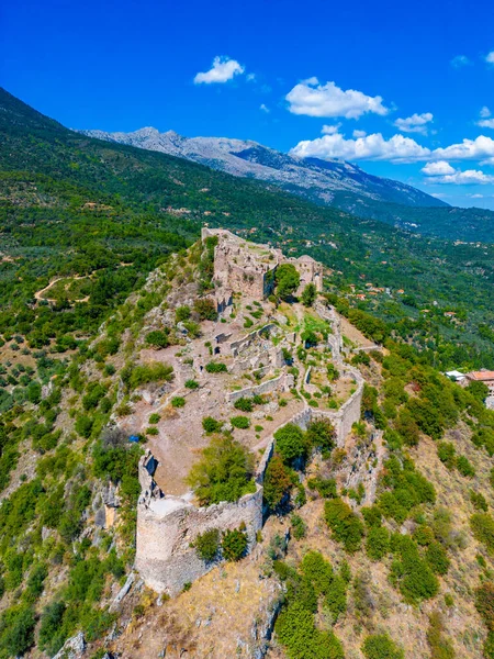 Yunanistan Daki Mystras Arkeoloji Sahasının Akropolis Panoraması — Stok fotoğraf