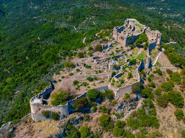 stock image Panorama of Acropolis of Mystras archaeological site in Greece.