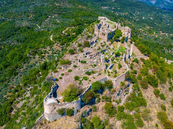 Panorama Acrópole Mystras Sítio Arqueológico Grécia — Fotografia de Stock