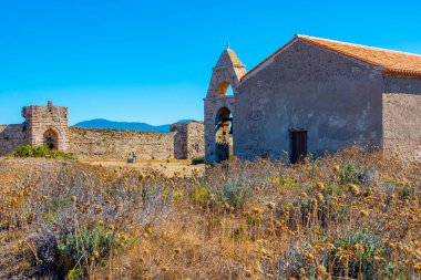 Yunanistan 'daki Methoni şatosunda Metamorfoz Sotiros Kilisesi.