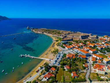 Yunanistan 'daki Methoni Kalesi Panoraması.