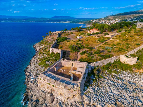 stock image Panorama of Pylos castle in Greece.