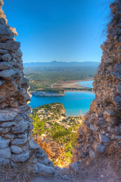 Ruïnes Van Het Oude Navarino Fort Het Peloponnesos Eiland Griekenland — Stockfoto