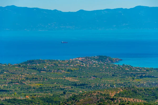Panorama Vista Cidade Koroni Grécia — Fotografia de Stock