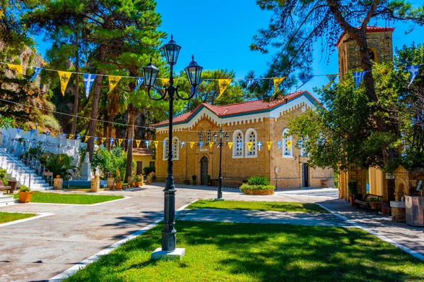Igreja Eleistria Cidade Grega Koroni — Fotografia de Stock
