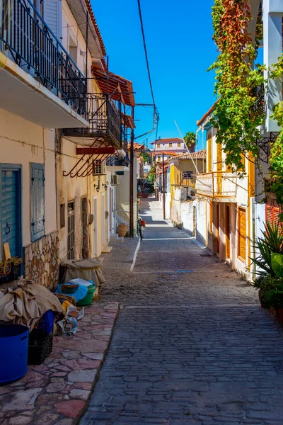 Kolorowa Ulica Greckiego Miasta Koroni — Zdjęcie stockowe