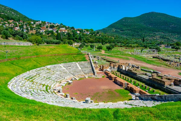 Yunanistan Daki Antik Messini Arkeolojik Alanının Panorama Görüşü — Stok fotoğraf