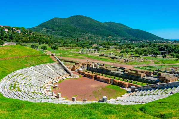 Panorama Över Arkeologiska Platsen För Antika Messini Grekland — Stockfoto
