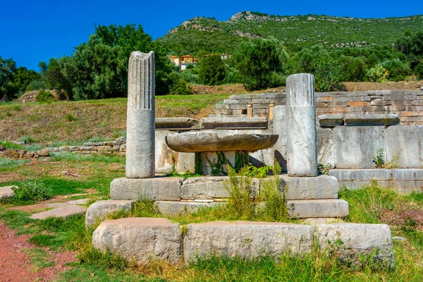 North Portico Agora Archaeological Site Ancient Messini Greece — Stock Photo, Image