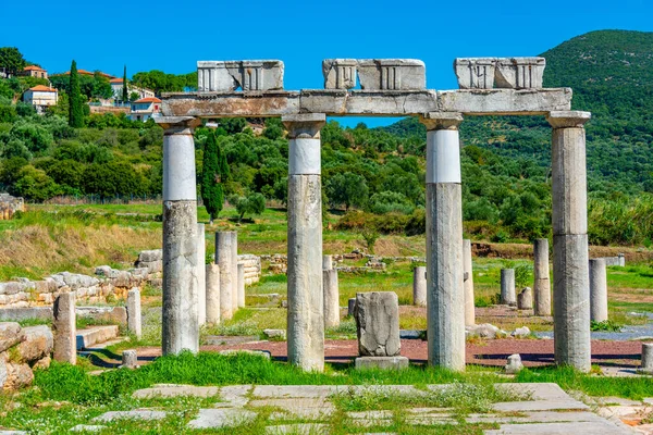 Исторический Рынок Археологического Объекта Древнего Мессини Греции — стоковое фото