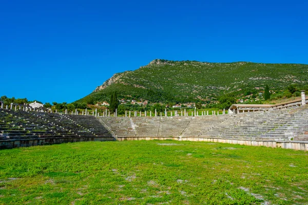 Starożytny Stadion Archeologiczny Starożytnego Messiniego Grecji — Zdjęcie stockowe