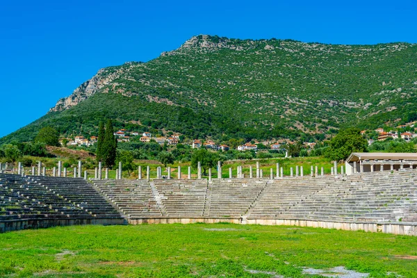 Forntida Stadion Arkeologiska Platsen För Antika Messini Grekland — Stockfoto